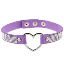 Rhinestone Collar With Heart