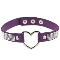 Rhinestone Collar With Heart