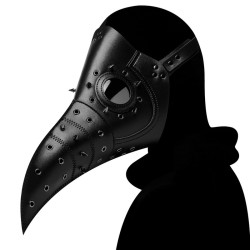 Steampunk Cutout Rivets Long Beak Mask