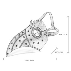 Steampunk Wing Hooked Beak Mask