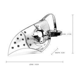 Steampunk Double Color Hooked Beak Mask