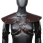 Unisex Brown PU Leather Vintage Armor