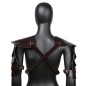 Unisex Brown PU Leather Vintage Armor