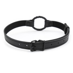 High Grade Leather Steel Ring Gag