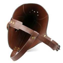 Light Brown Leather Plague Doctor Mask