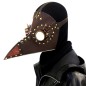 Brown PU Leather Rivet Spike Long Bird Beak