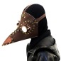 Brown PU Leather Rivet Spike Long Bird Beak