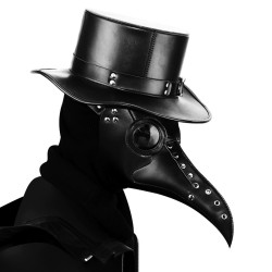 Black Long Nose Beak Steampunk Bird Masks