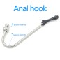 Bipolar Metal Electric Shock Anal Hook