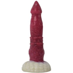 White Base Hellfire Silica Gel Dildo - 11