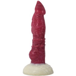 White Base Hellfire Silica Gel Dildo - 11