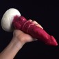 White Base Hellfire Silica Gel Dildo - 11