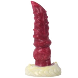 White Base Hellfire Silica Gel Dildo - 10