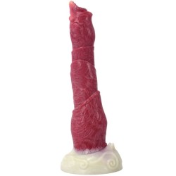 White Base Hellfire Silica Gel Dildo - 09