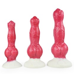 White Base Hellfire Silica Gel Dildo - 08