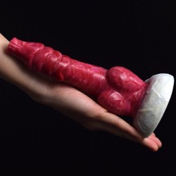 White Base Hellfire Silica Gel Dildo - 07