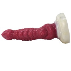 White Base Hellfire Silica Gel Dildo - 06