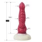 White Base Hellfire Silica Gel Dildo - 06