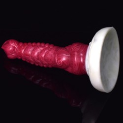 White Base Hellfire Silica Gel Dildo - 06