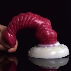 White Base Hellfire Silica Gel Dildo - 06