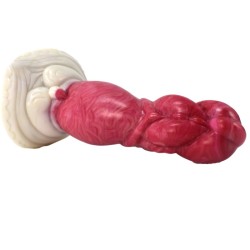 White Base Hellfire Silica Gel Dildo - 05