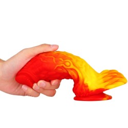 Pangolin Lifelike Silicone Dildo - Fire