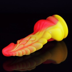 Unicorn Lifelike Silicone Dildo - Fire