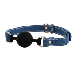 Denim Strap With Silicone Mouth Ball