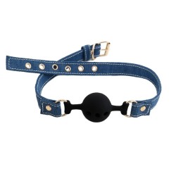 Denim Strap With Silicone Mouth Ball