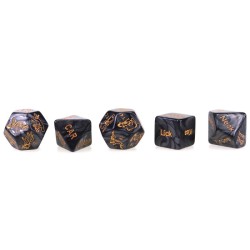 5 PCS Fun Acrylic Dice Love Dice