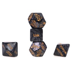 5 PCS Fun Acrylic Dice Love Dice