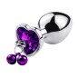 Jeweled Heart Anal Plug with Bell