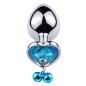 Jeweled Heart Anal Plug with Bell