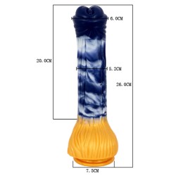 Darkblue Liquid silica gel  Dildo- 08