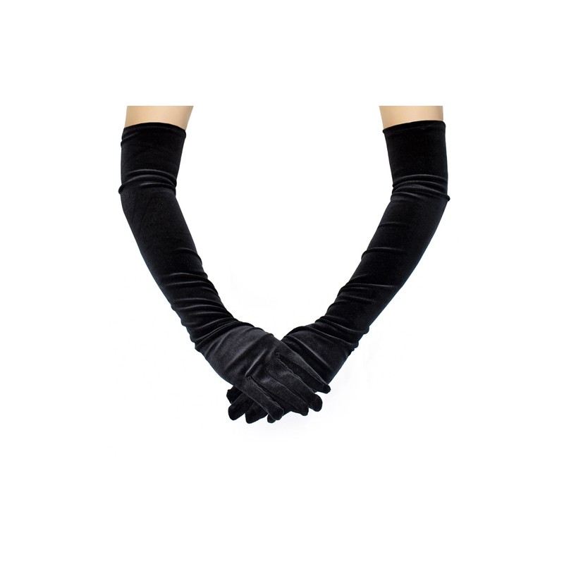 Retro Pleuche Warm Lengthened Ladies Gloves