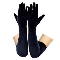 Retro Pleuche Warm Lengthened Ladies Gloves