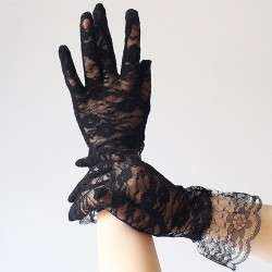 Charming Lace Short Gloves For Women