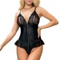 New Fashion Front Zipper Chest Hollowed-out Teddy