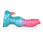 Alien Beast Cyan Rainbow 7.7" Dildo - J