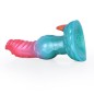 Alien Beast Cyan Rainbow 7.7" Dildo - J