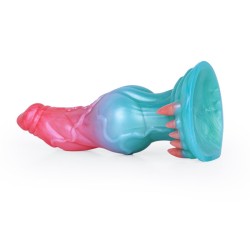 Alien Beast Cyan Rainbow 7.3" Dildo - G