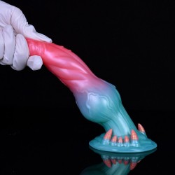 Alien Beast Cyan Rainbow 7.3" Dildo - G