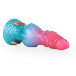 Alien Beast Cyan Rainbow 7.3" Dildo - G