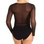 Long Sleeved Mesh Shirt For Women Sexy Lingerie