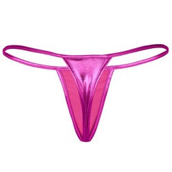 Women Hot Shining Patent Leather T-back G-string