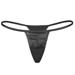 Women Hot Shining Patent Leather T-back G-string