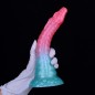 Alien Beast Cyan Rainbow 9.8" Dildo - E