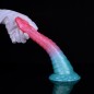 Alien Beast Cyan Rainbow 9.8" Dildo - E