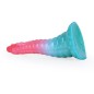 Alien Beast Cyan Rainbow 9.8" Dildo - E