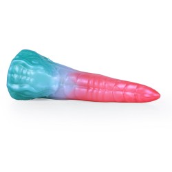 Alien Beast Cyan Rainbow 8.2" Dildo - D